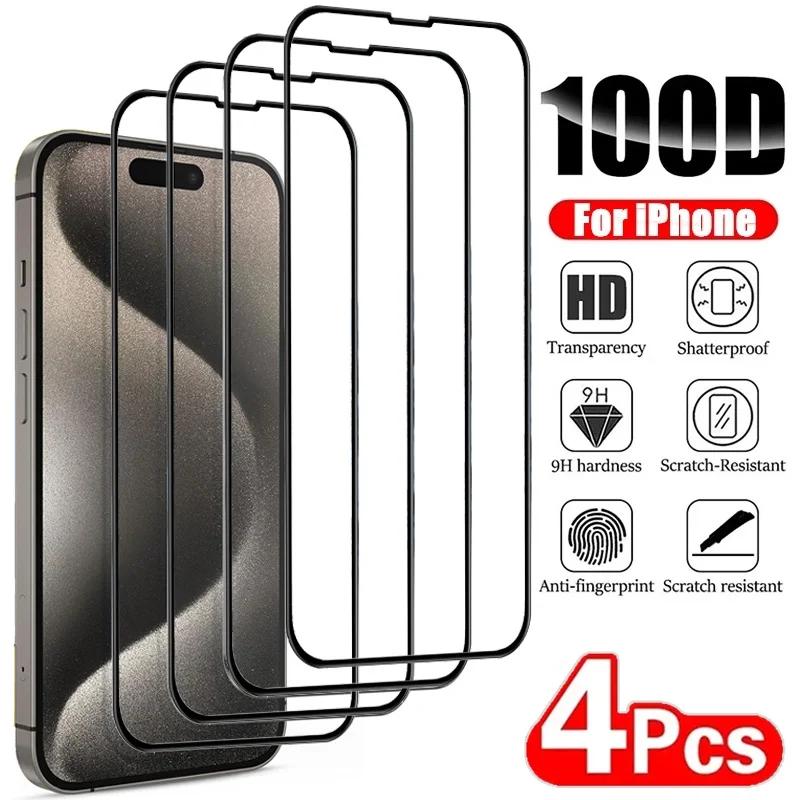 4 , ȣ  iPhone 15 Plus Screen Protector iPhone 15 ȣʸ 15θƽ ȭ   15 ÷  ʸ iPhone 15 Pro ũ  iP